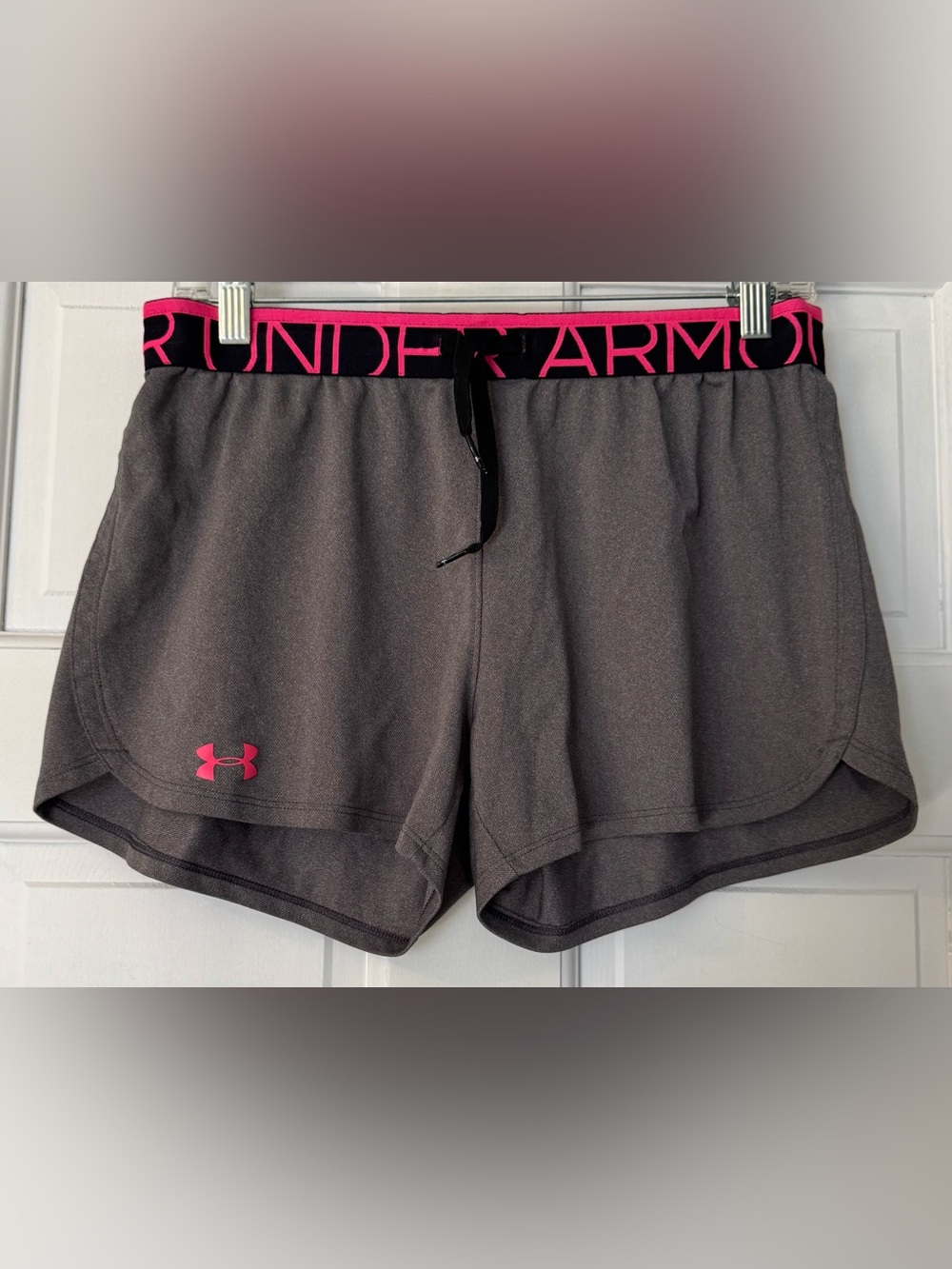 Under Armour Women’s Gray and Hot Pink Athletic Shorts